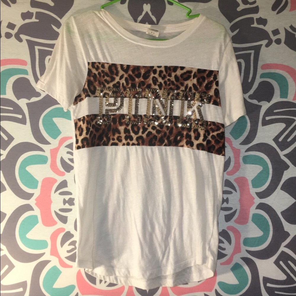 VS PINK CHEETAH BLING TSHIRT 💞